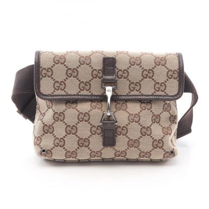Gucci Waist Bag GG Canvas Beige Dark Brown
