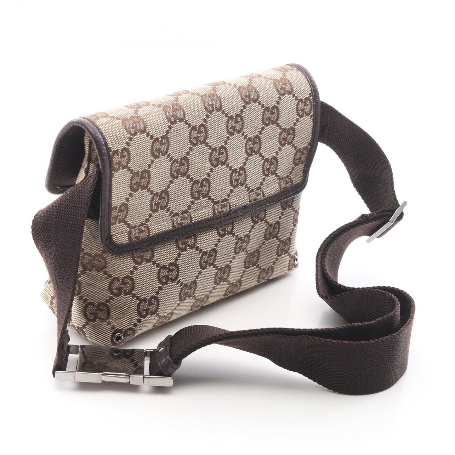 Gucci Waist Bag GG Canvas Beige Dark Brown — view 2
