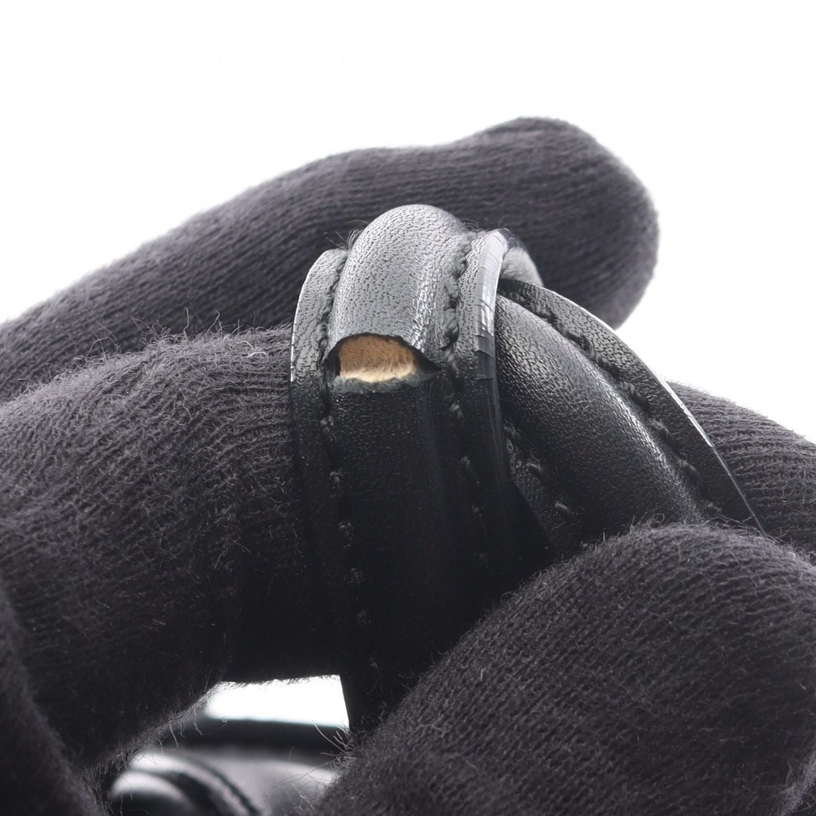 Loewe Handbag Anagram Black Leather Hand — view 5