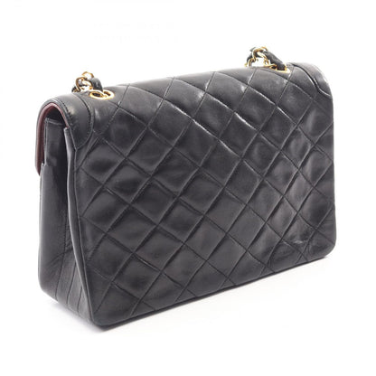 Chanel Shoulder Bag Quilted Vintage Black Lambskin Chain — view 2