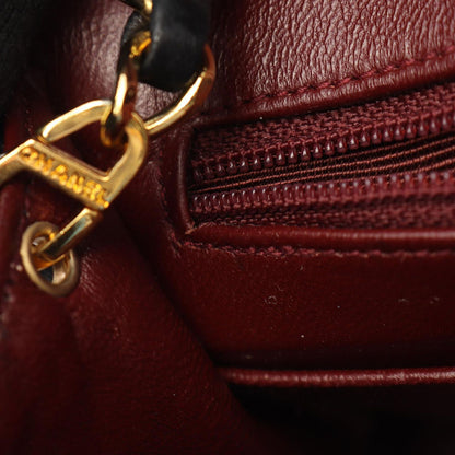 Chanel Shoulder Bag Quilted Vintage Black Lambskin Chain — view 6