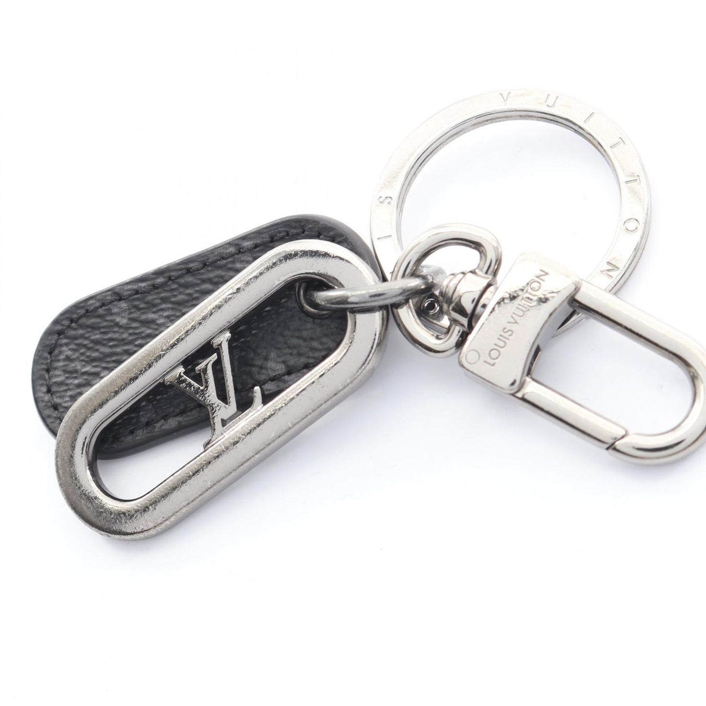Louis Vuitton Key Case LV Signature Chain Silver Key Holder — view 5