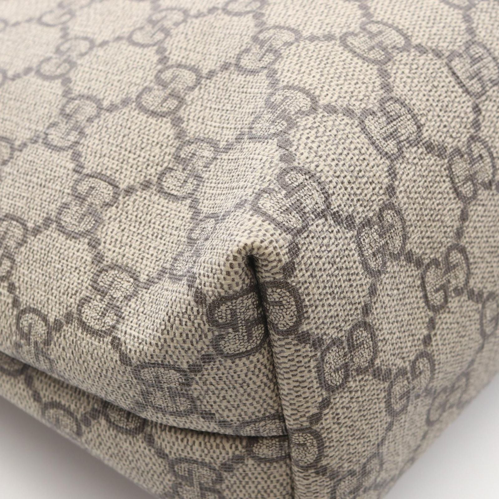 Gucci Tote GG Supreme Beige Canvas Leather — view 5