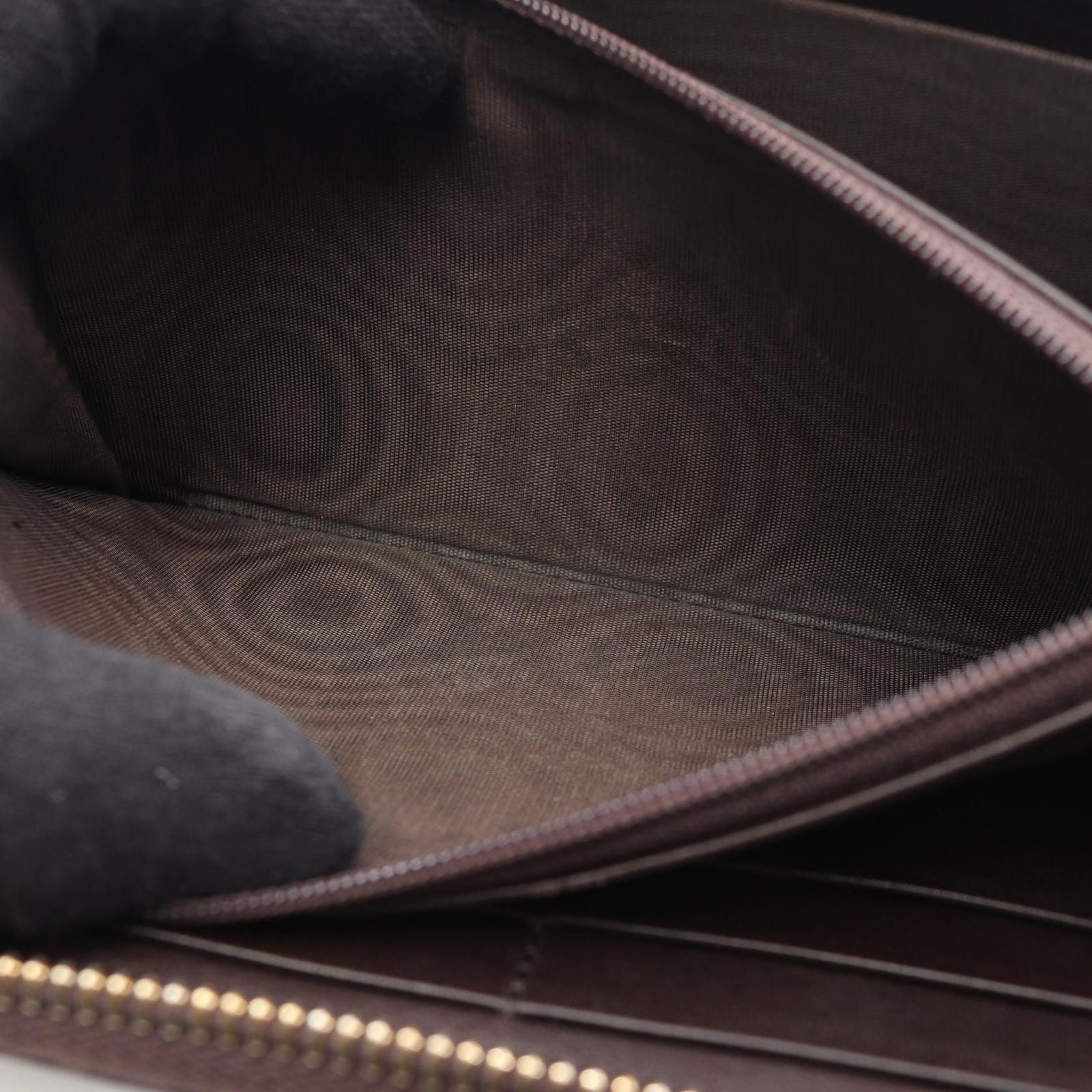 Gucci Round Wallet Ski Guccissima Dark Brown Leather Interlocking Guccissima — view 5
