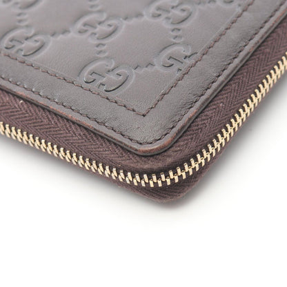 Gucci Round Wallet Ski Guccissima Dark Brown Leather Interlocking Guccissima — view 8