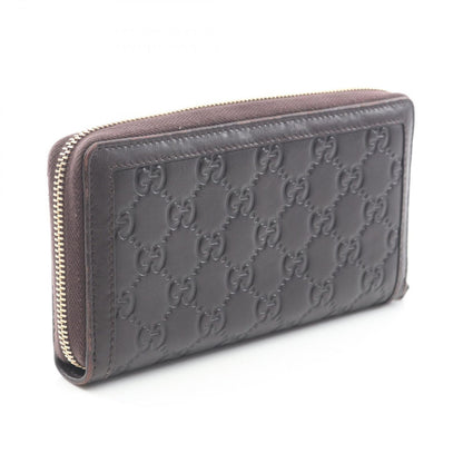 Gucci Round Wallet Ski Guccissima Dark Brown Leather Interlocking Guccissima — view 2