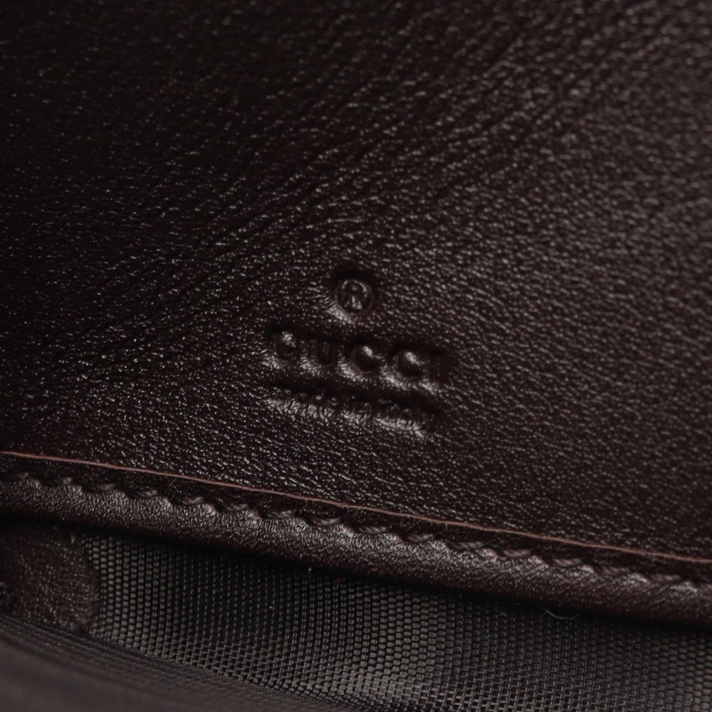 Gucci Round Wallet Ski Guccissima Dark Brown Leather Interlocking Guccissima — view 4