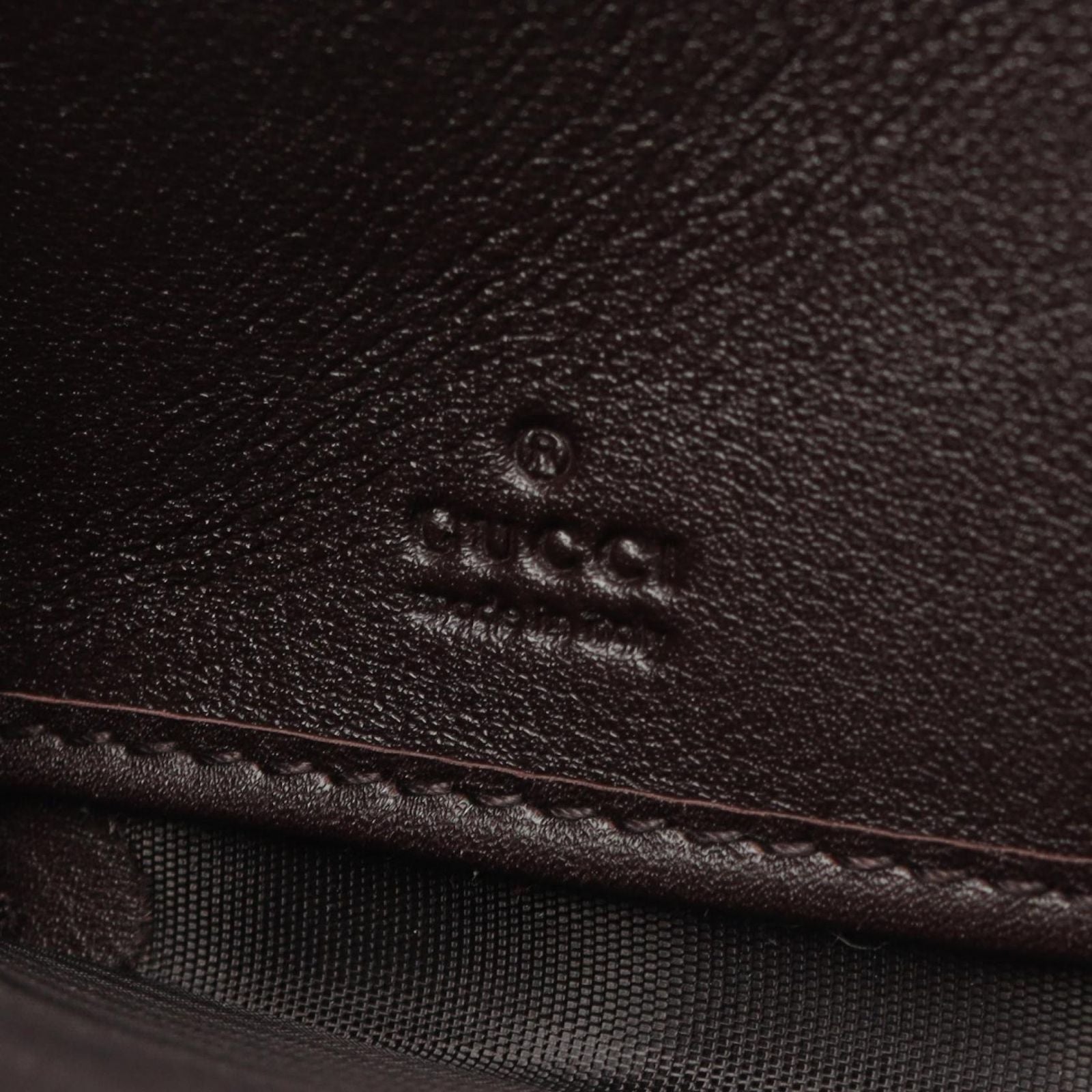 Gucci Round Wallet Ski Guccissima Dark Brown Leather Interlocking Guccissima — view 4