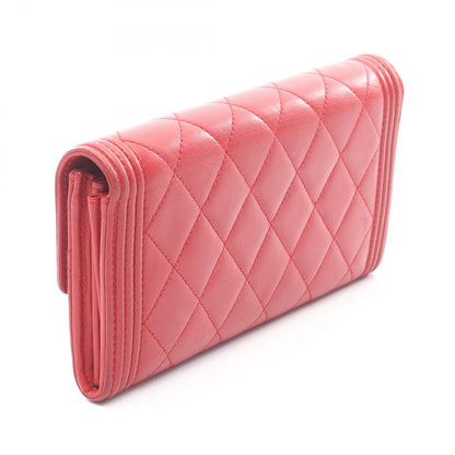Chanel Bifold Wallet Red Lambskin Zip — view 2