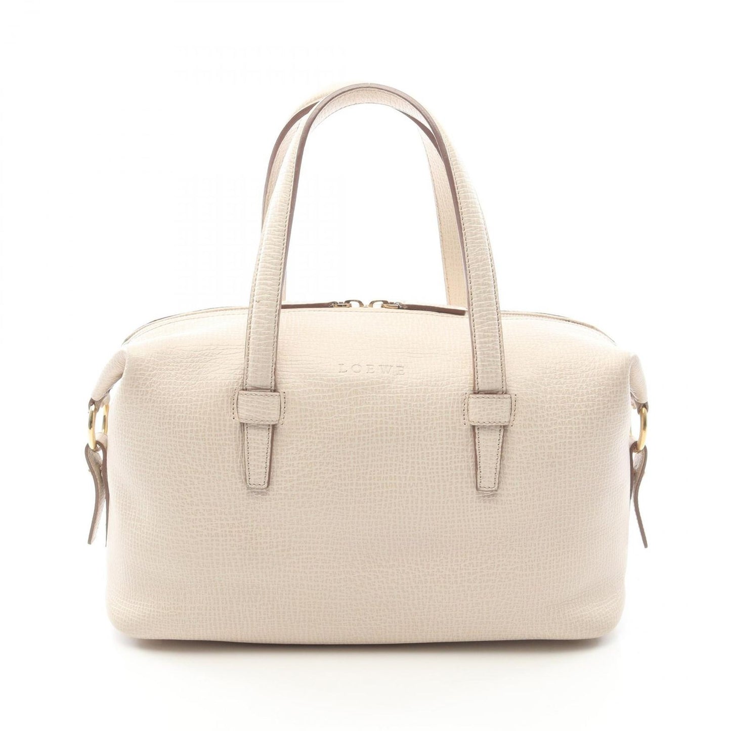 Loewe Tote Ivory Leather Mini Boston
