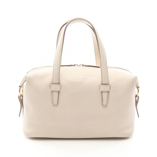 Loewe Tote Ivory Leather Mini Boston