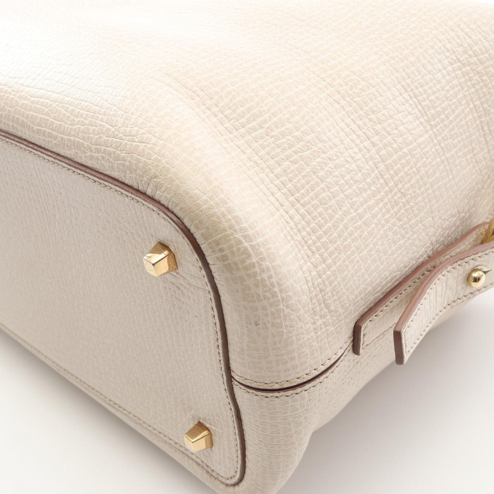 Loewe Tote Ivory Leather Mini Boston — view 8