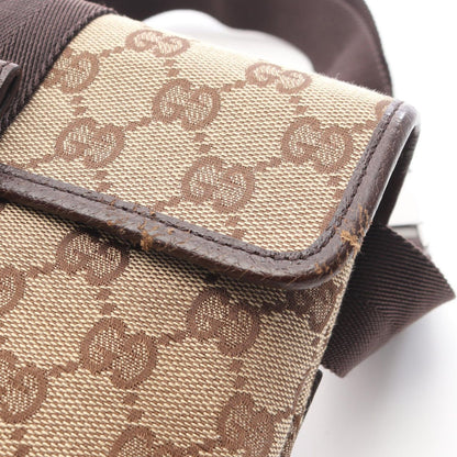 Gucci Waist Bag GG Canvas Beige Dark Brown — view 5