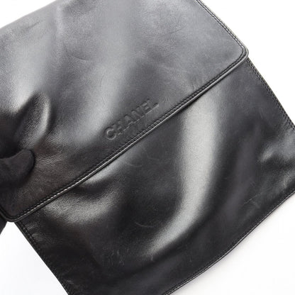 Chanel Shoulder Bag Metallic Gray Leather — view 7