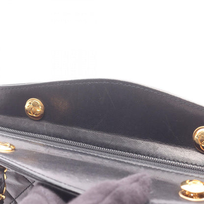 Chanel Handbag Quilted Black Lambskin Chain Bag — view 7
