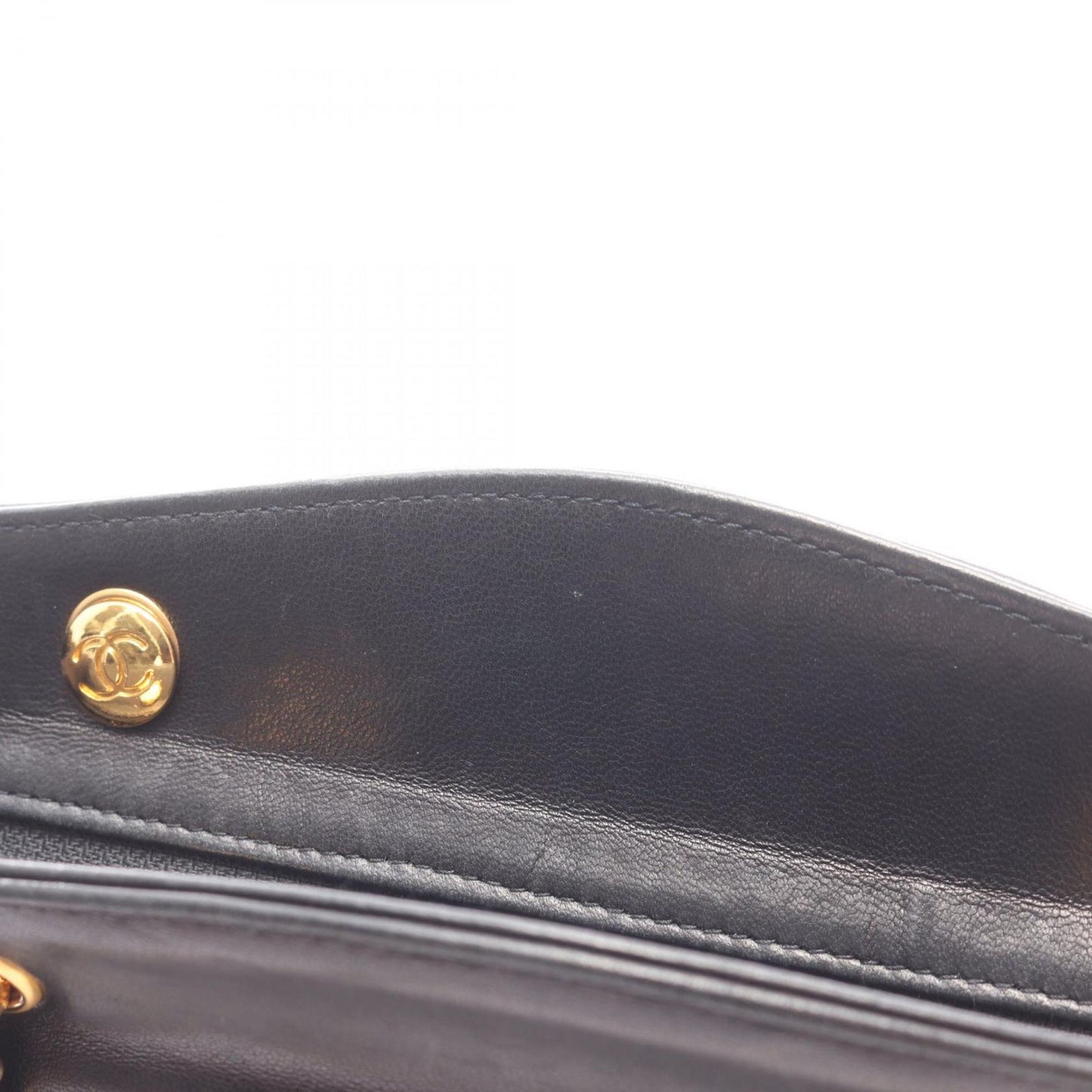 Chanel Handbag Quilted Black Lambskin Chain Bag — view 6