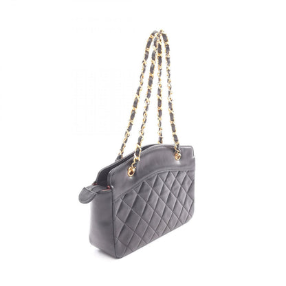 Chanel Handbag Quilted Black Lambskin Chain Bag — view 2