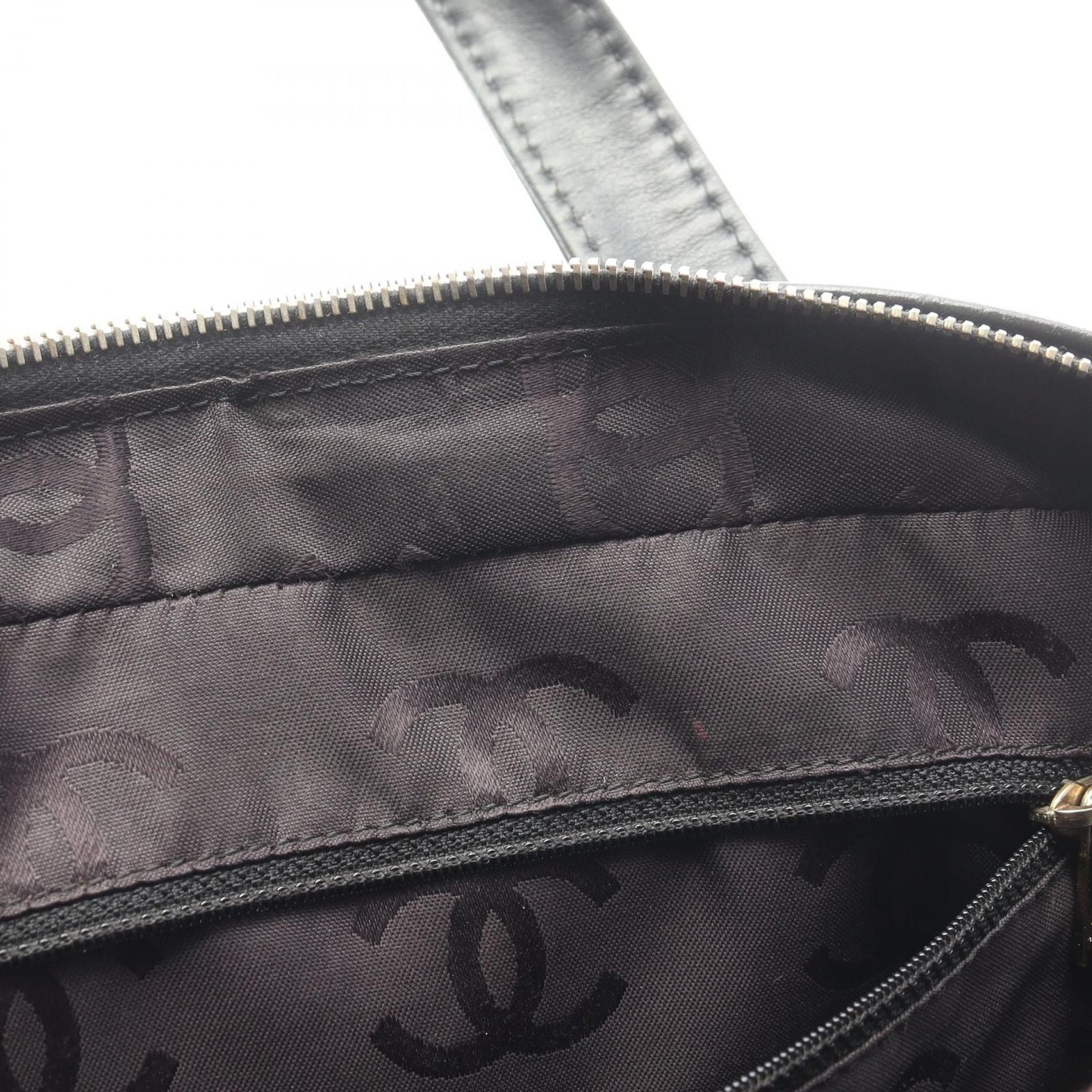 Chanel Handbag Wild Stitch Black Leather — view 8
