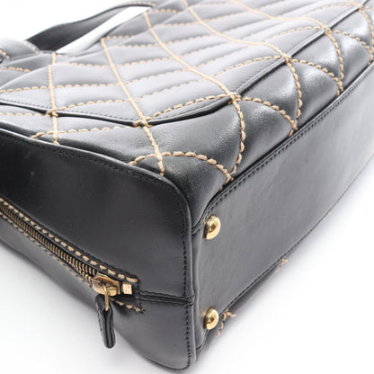 Chanel Handbag Wild Stitch Black Leather — view 9