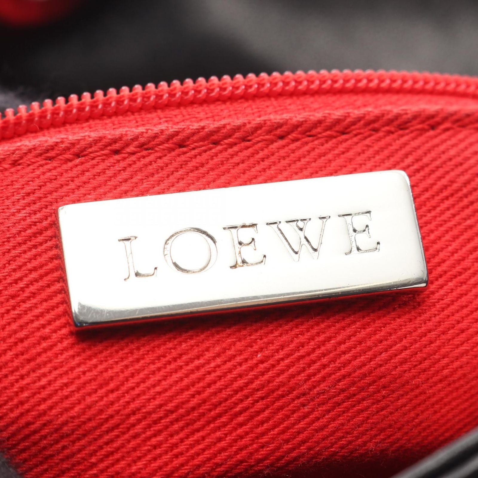 Loewe Handbag Anagram Black Leather Suede — view 4