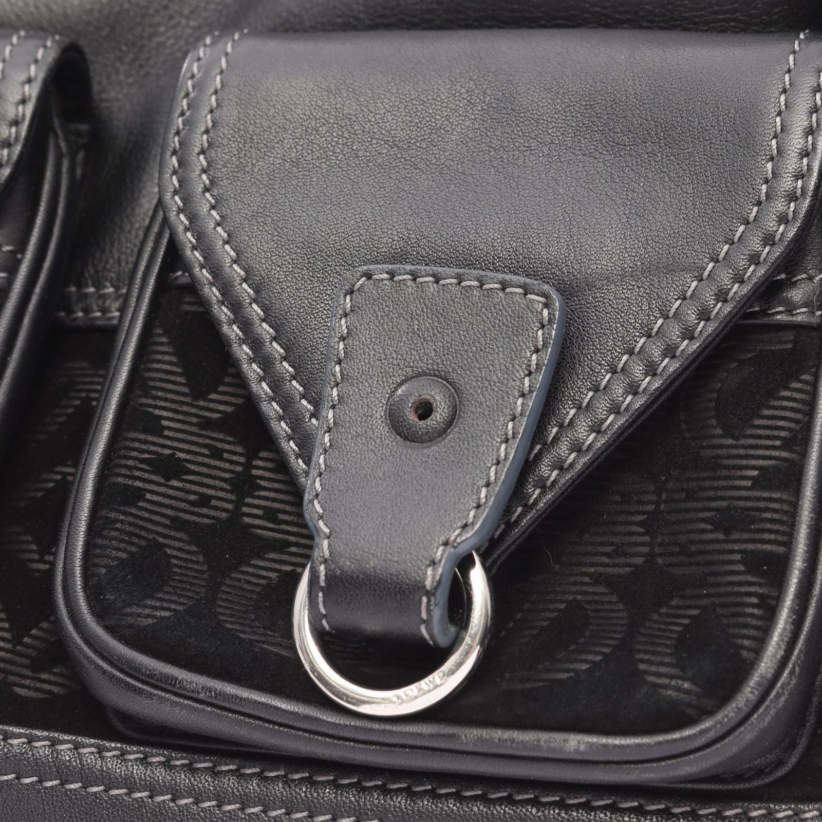 Loewe Handbag Anagram Black Leather Suede — view 5