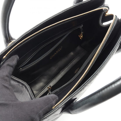 Chanel Handbag Blanc Stitch 2-Way Black Lambskin — view 3