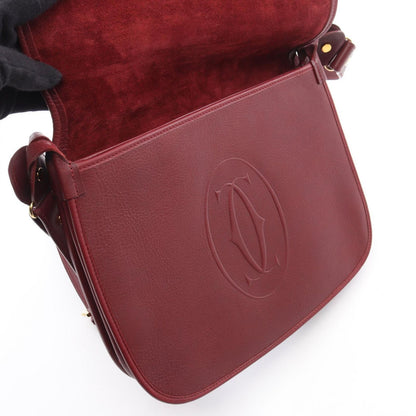 Cartier Shoulder Bag Must Line Bordeaux Leather — view 9