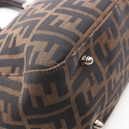 Fendi Tote Zucca Brown Canvas Leather Handbag — view 8