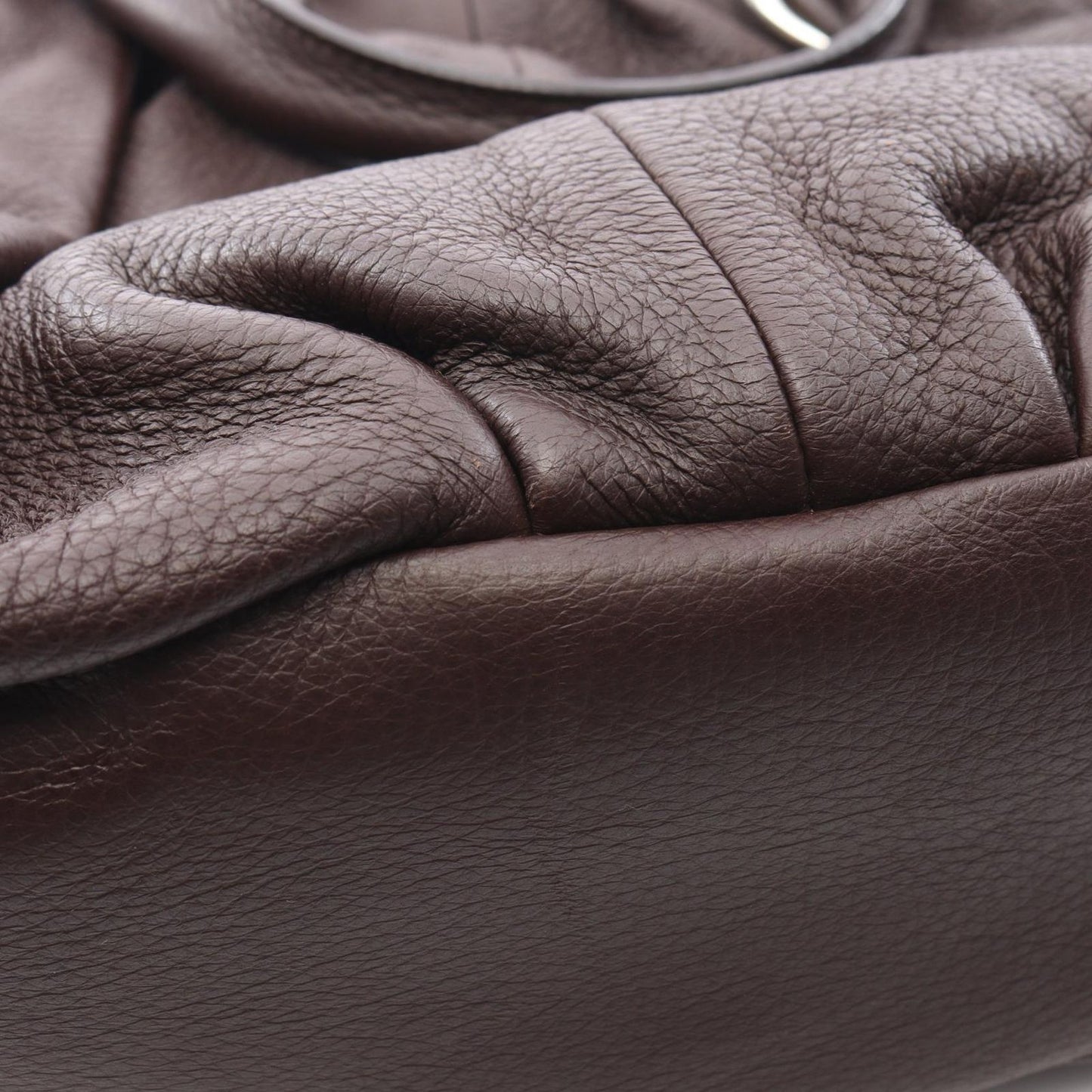 Celine Shoulder Bag Pillow Small 2-Way Dark Brown Leather — view 8