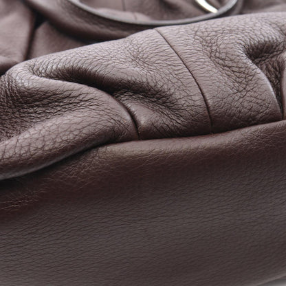 Celine Shoulder Bag Pillow Small 2-Way Dark Brown Leather — view 8