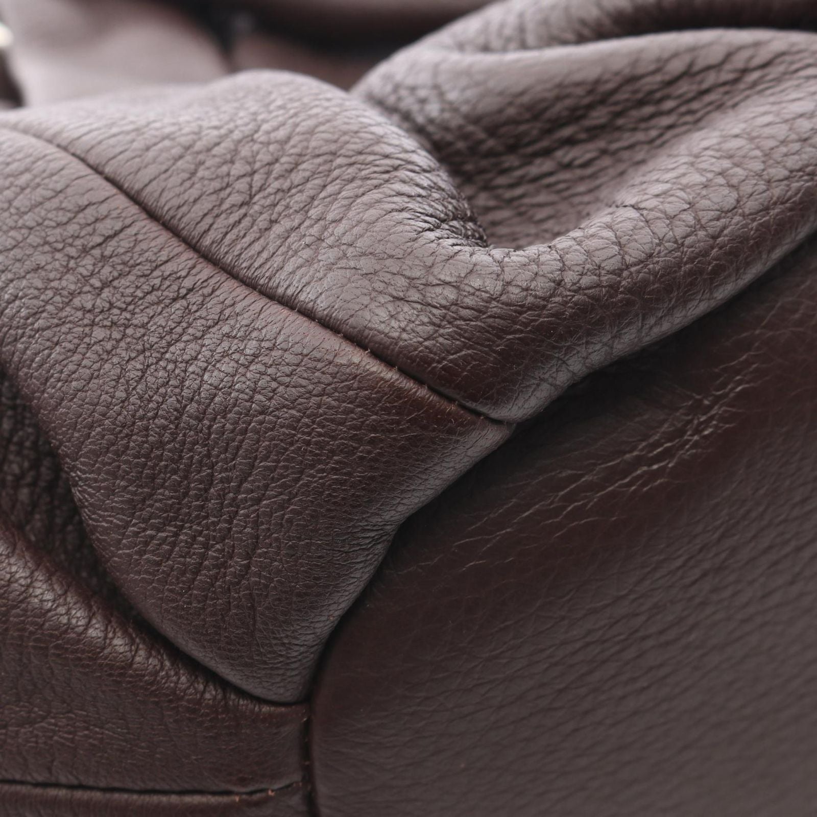 Celine Shoulder Bag Pillow Small 2-Way Dark Brown Leather — view 9