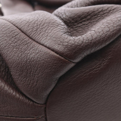 Celine Shoulder Bag Pillow Small 2-Way Dark Brown Leather — view 9
