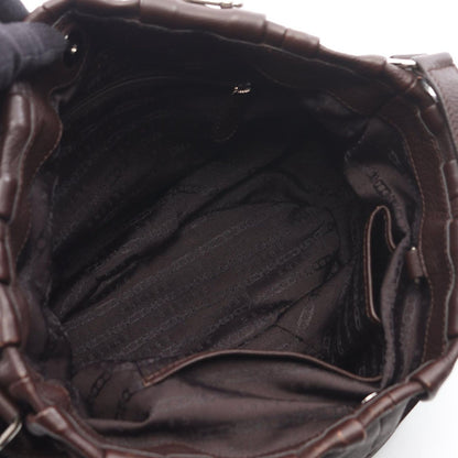 Celine Shoulder Bag Pillow Small 2-Way Dark Brown Leather — view 3