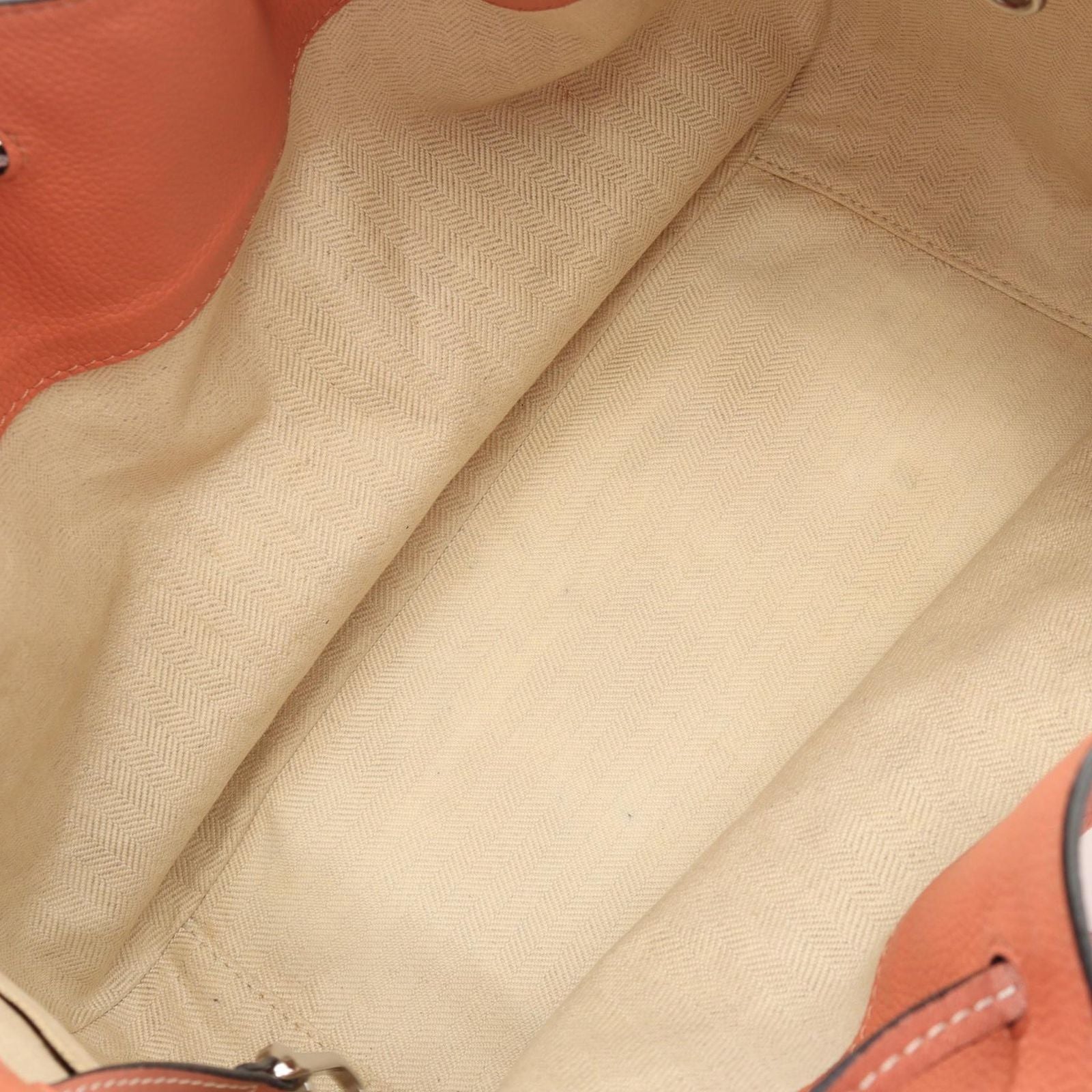 Loewe Handbag Hammock Drawstring Bag 2-Way Orange Leather — view 5