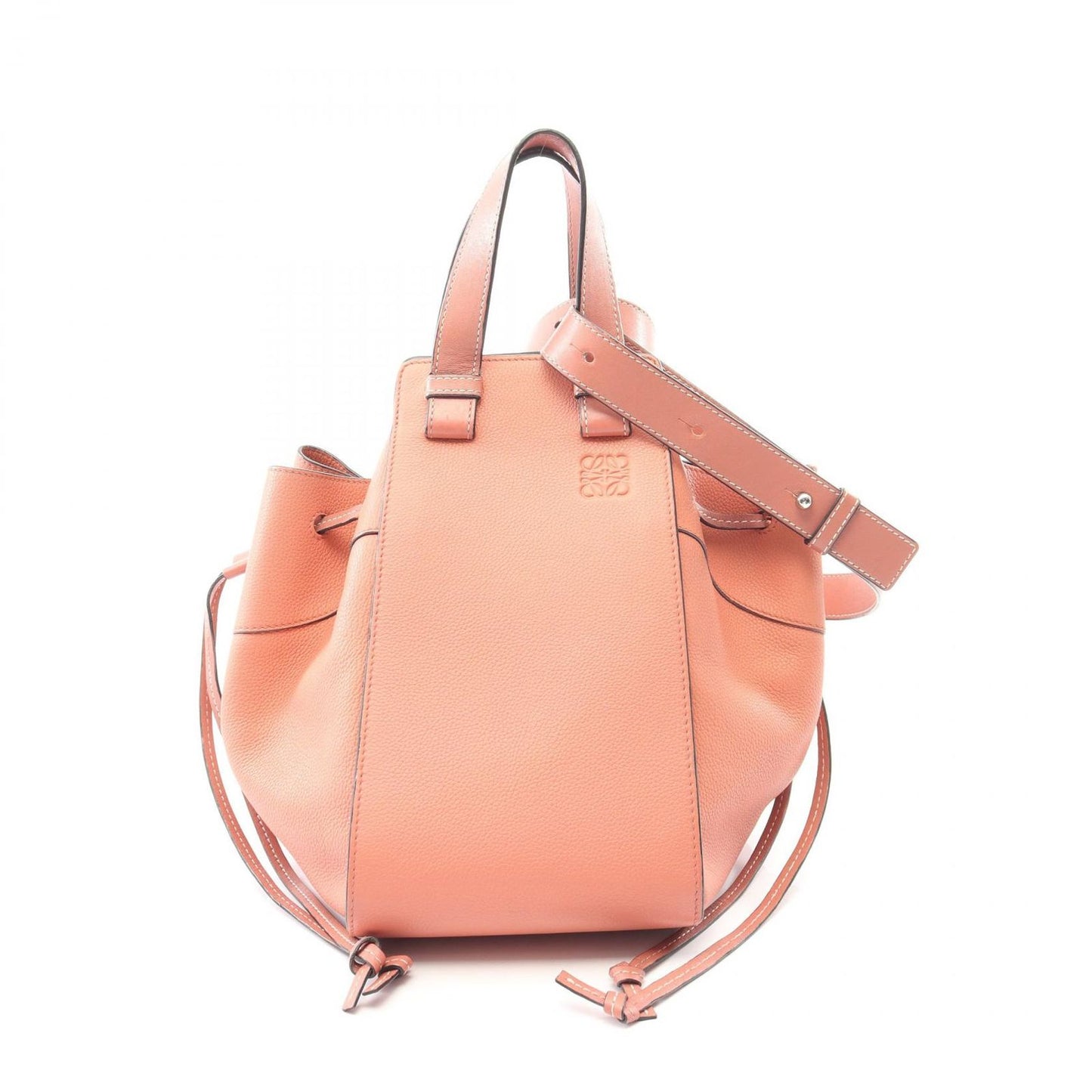 Loewe Handbag Hammock Drawstring Bag 2-Way Orange Leather