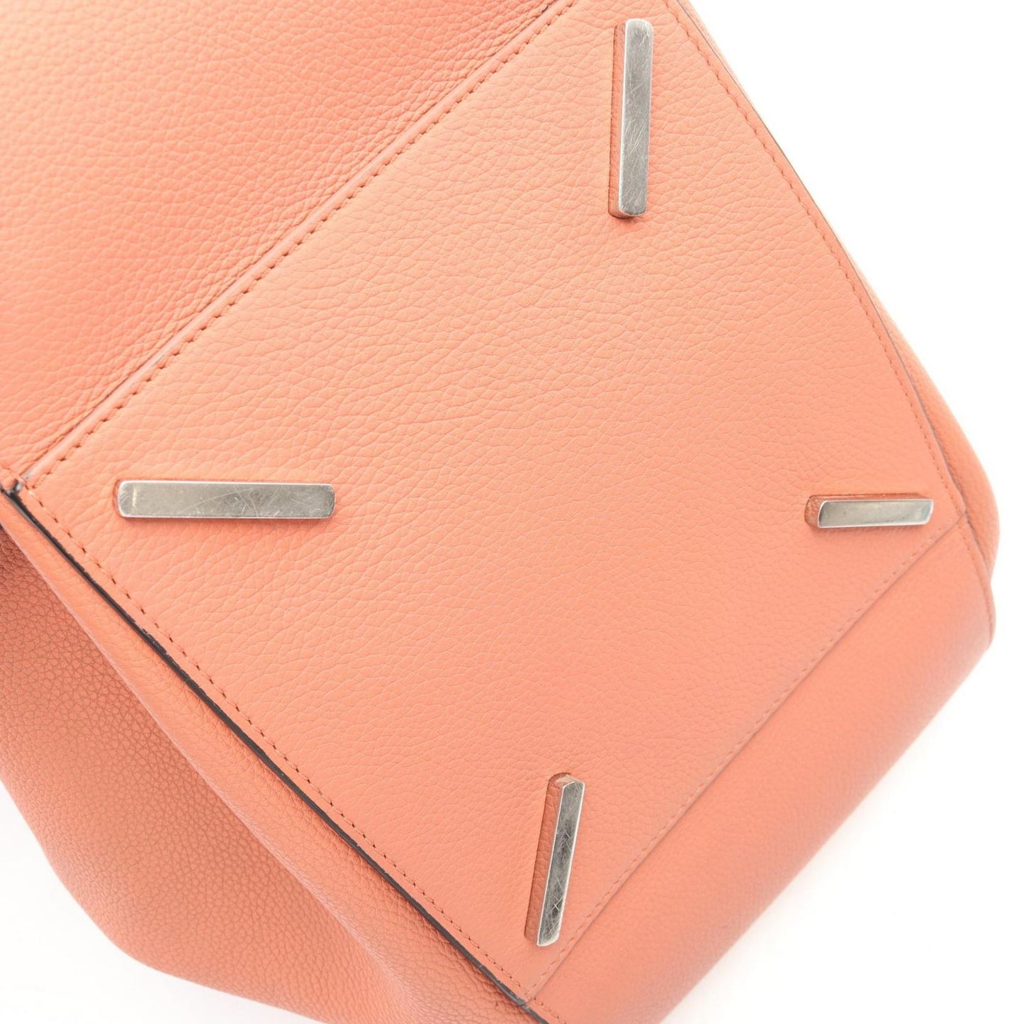 Loewe Handbag Hammock Drawstring Bag 2-Way Orange Leather — view 9