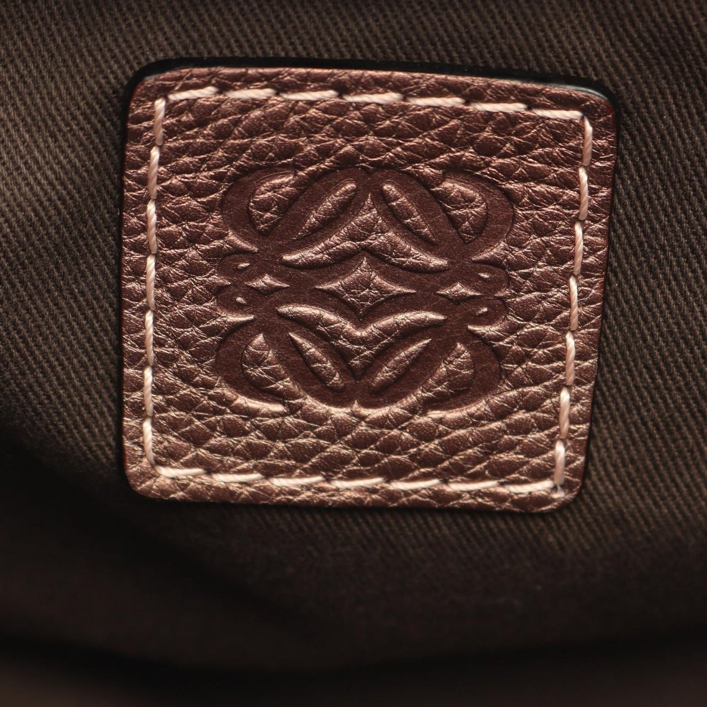 Loewe Handbag New Line Anagram Beige Canvas Leather — view 4