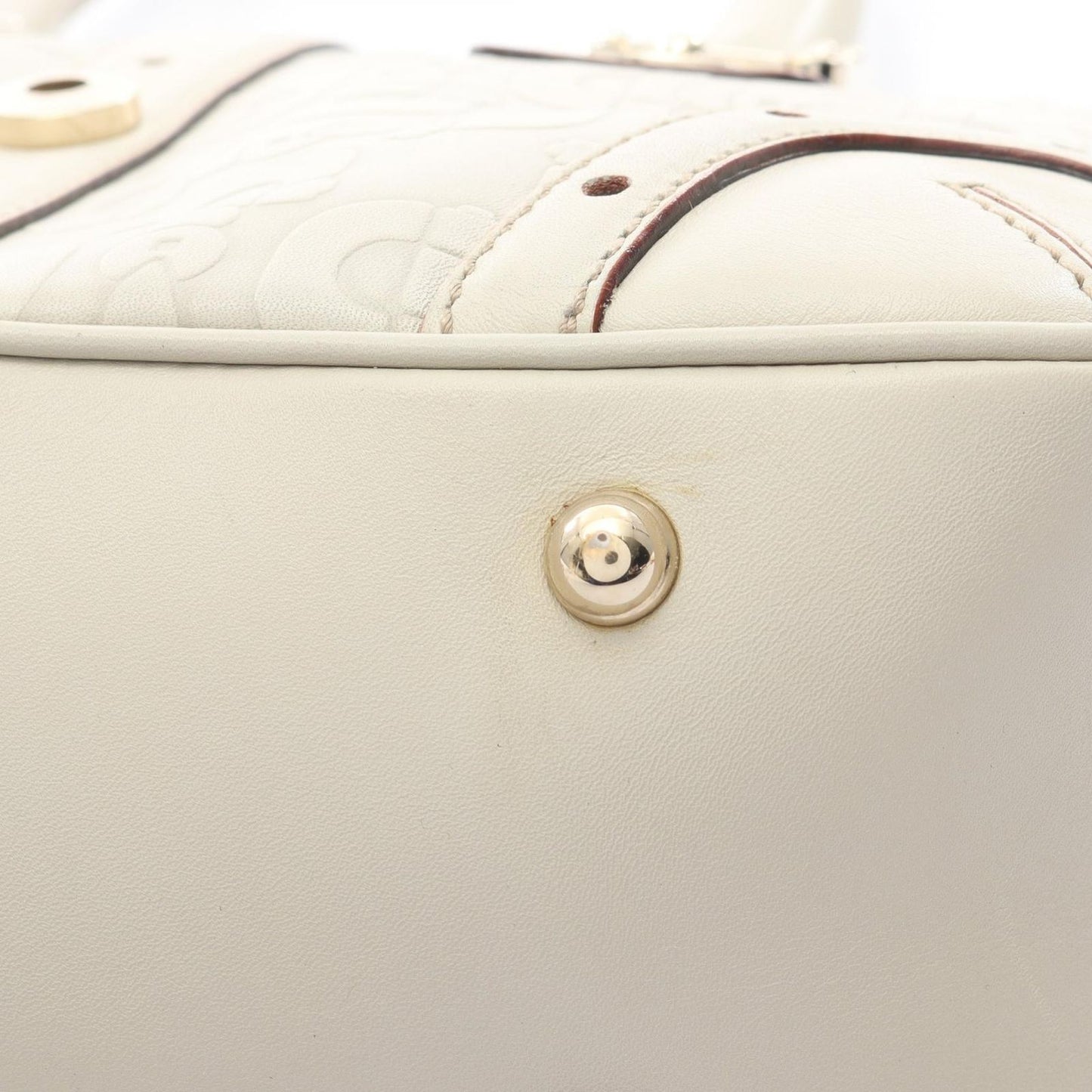 Gucci Handbag Horsebit Ivory Leather — view 6