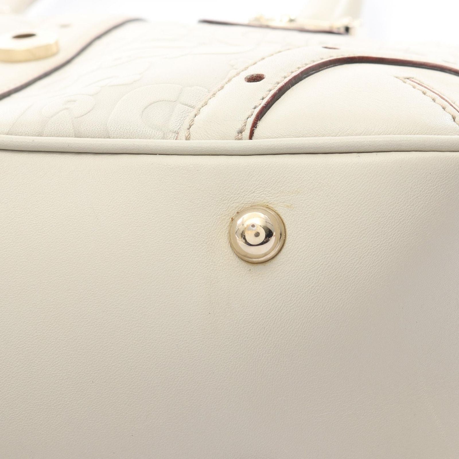 Gucci Handbag Horsebit Ivory Leather — view 6