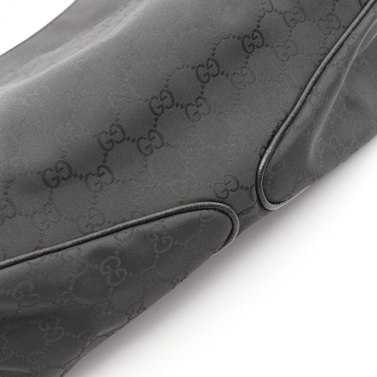 Gucci Shoulder Bag GG Pattern Black Nylon Leather — view 7