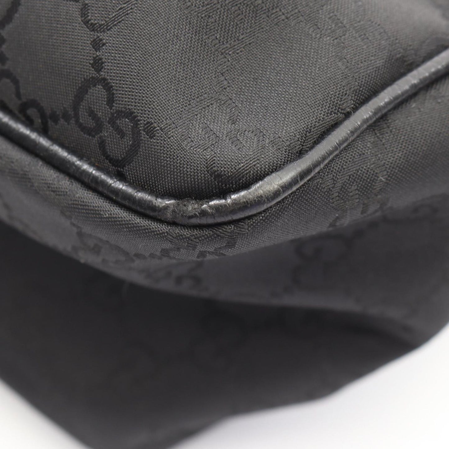 Gucci Shoulder Bag GG Pattern Black Nylon Leather — view 6