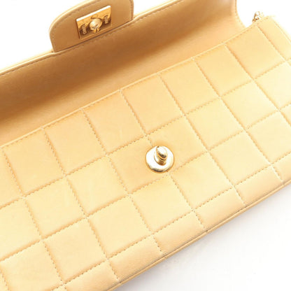 Chanel Shoulder Bag Choco Bar East Waist Beige Lambskin Chain — view 7