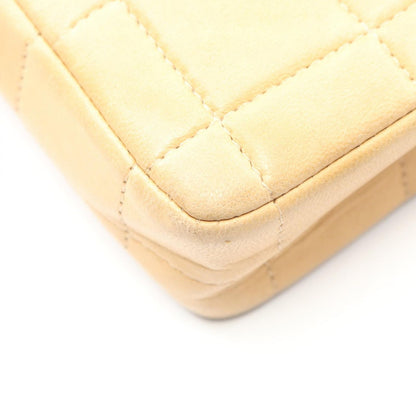 Chanel Shoulder Bag Choco Bar East Waist Beige Lambskin Chain — view 8