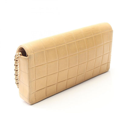 Chanel Shoulder Bag Choco Bar East Waist Beige Lambskin Chain — view 2