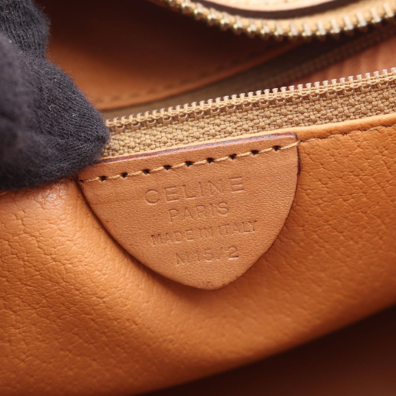 Celine Handbag Macadam Dark Brown Canvas Leather 2-Way Shoulder — view 4