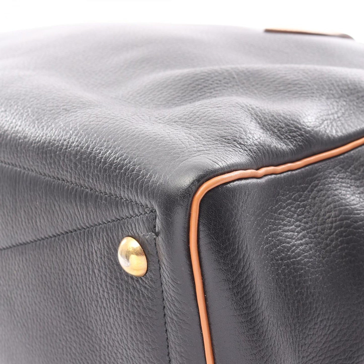 Hermes Boston Bag Victoria 43 Black Natural Leather — view 8