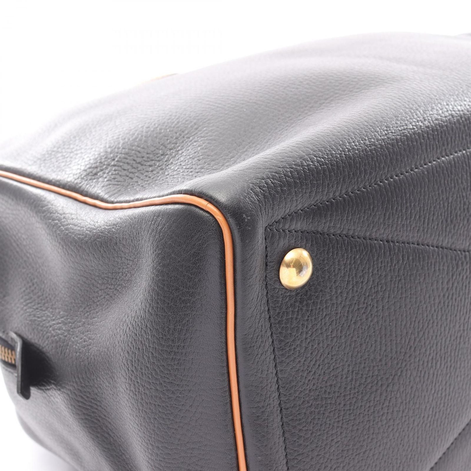 Hermes Boston Bag Victoria 43 Black Natural Leather — view 9