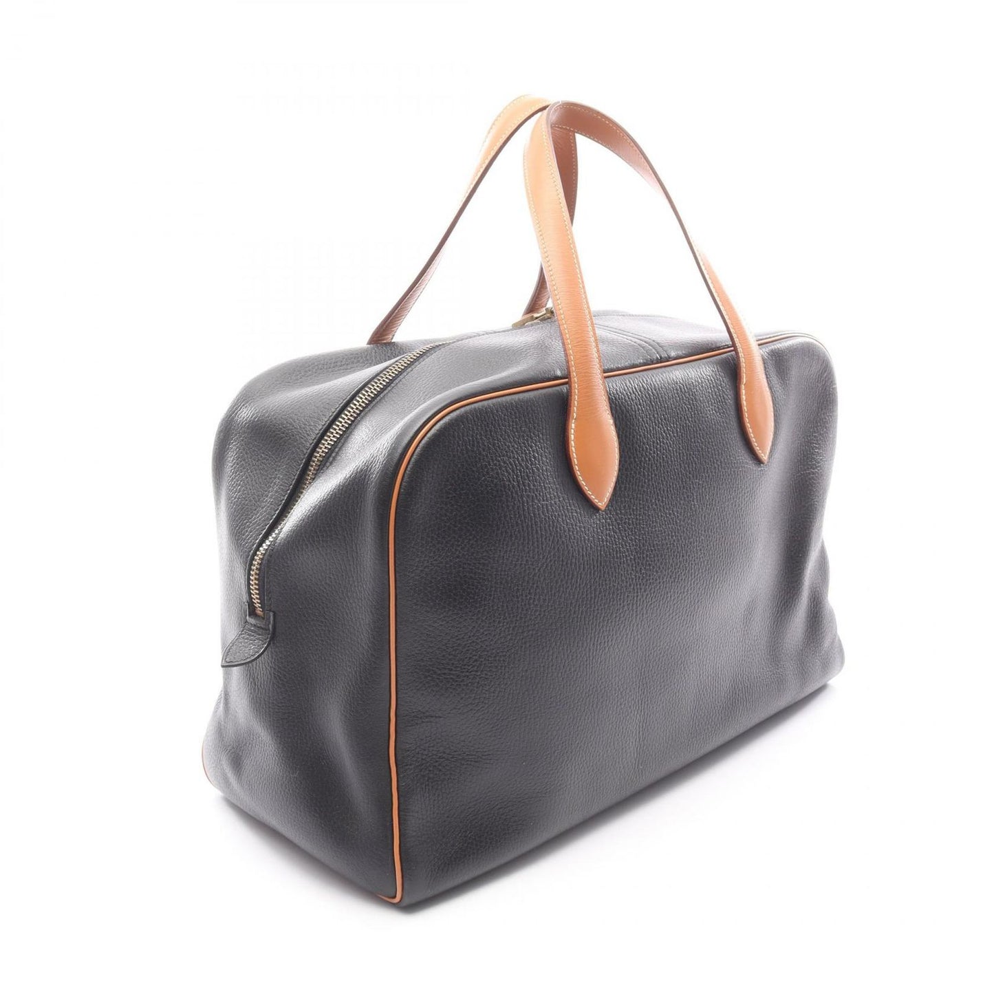 Hermes Boston Bag Victoria 43 Black Natural Leather — view 2