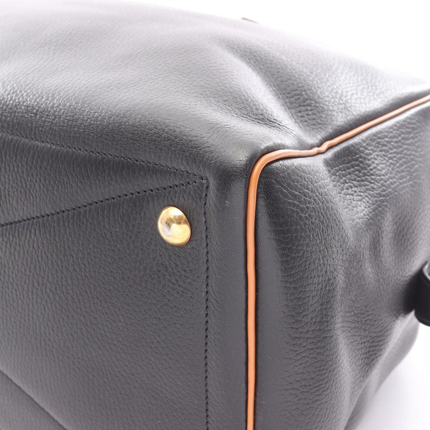 Hermes Boston Bag Victoria 43 Black Natural Leather — view 7