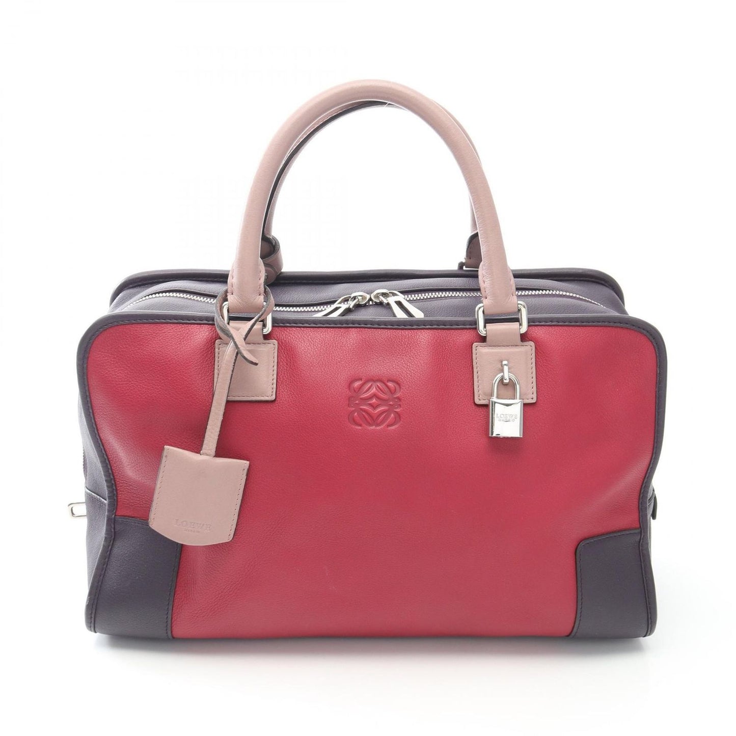 Loewe Handbag Amazona 36 Rose Dark Purple Leather